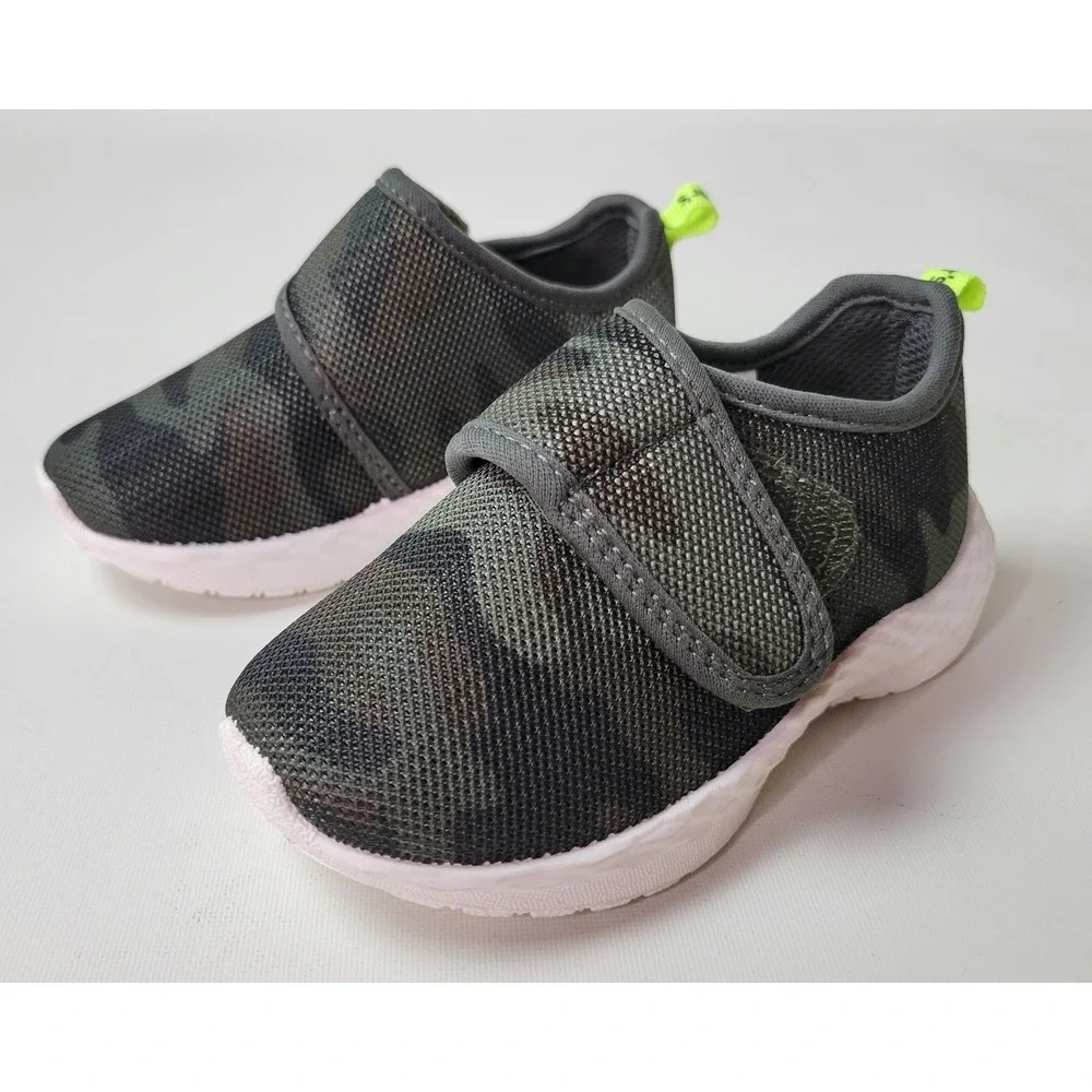 Carters Lorena Toddler Boys Camo‎ Mesh Sneakers Gray Green Size 7M CF21M08H
